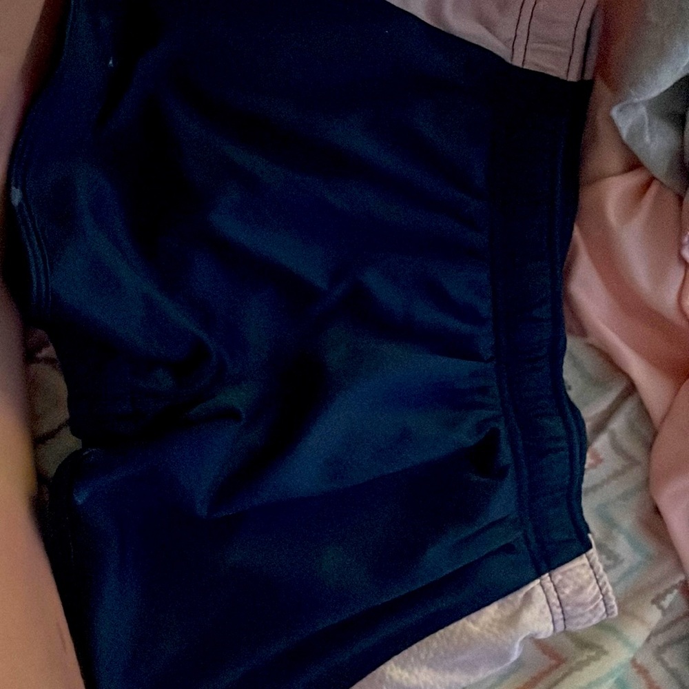 Pink and dark blue shorts